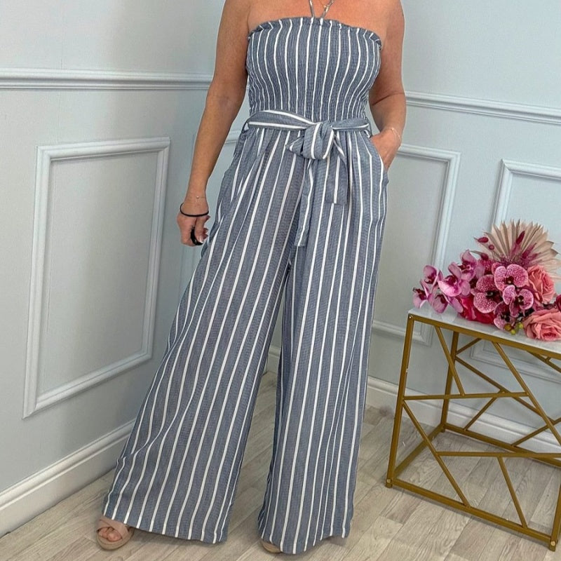 Damenmode Off-Shoulder Spitze-Up Jumpsuit