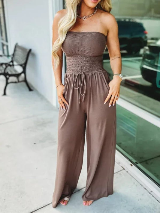 Neuester trägerloser Jumpsuit mit Taille💕