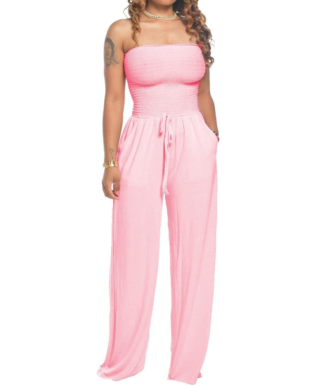 Neuester trägerloser Jumpsuit mit Taille💕
