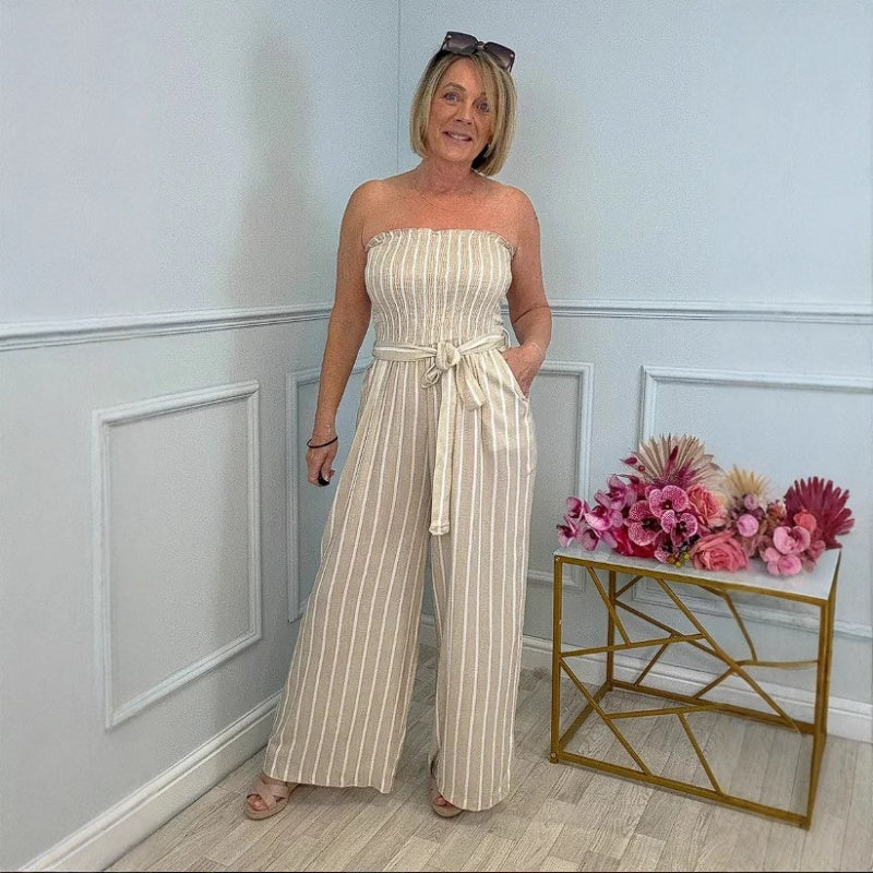 Damenmode Off-Shoulder Spitze-Up Jumpsuit