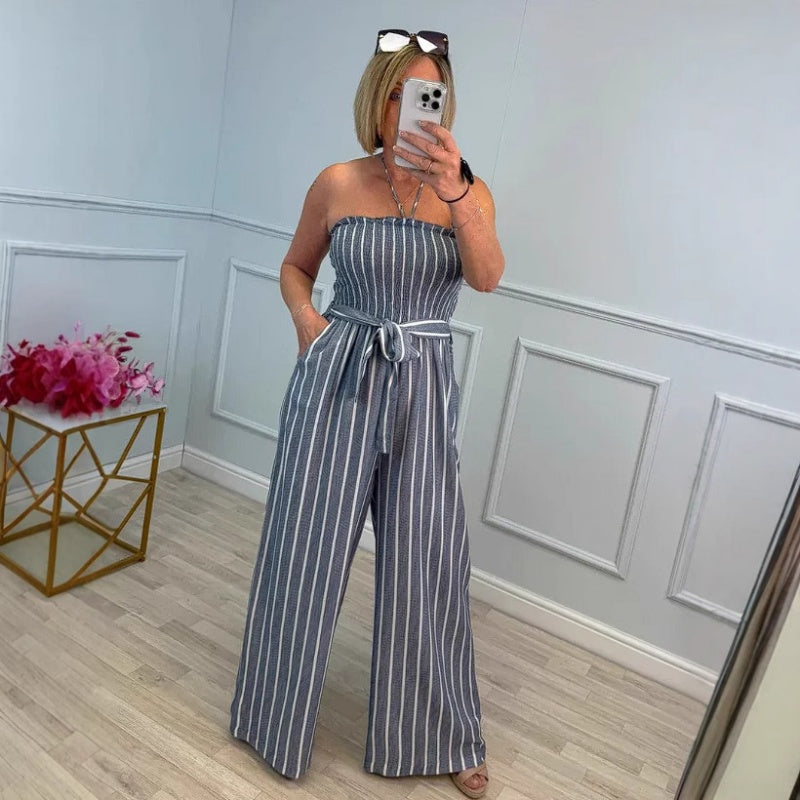 Damenmode Off-Shoulder Spitze-Up Jumpsuit