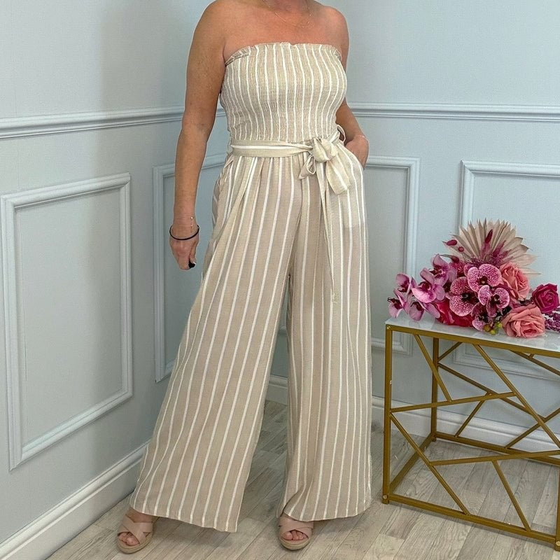 Damenmode Off-Shoulder Spitze-Up Jumpsuit